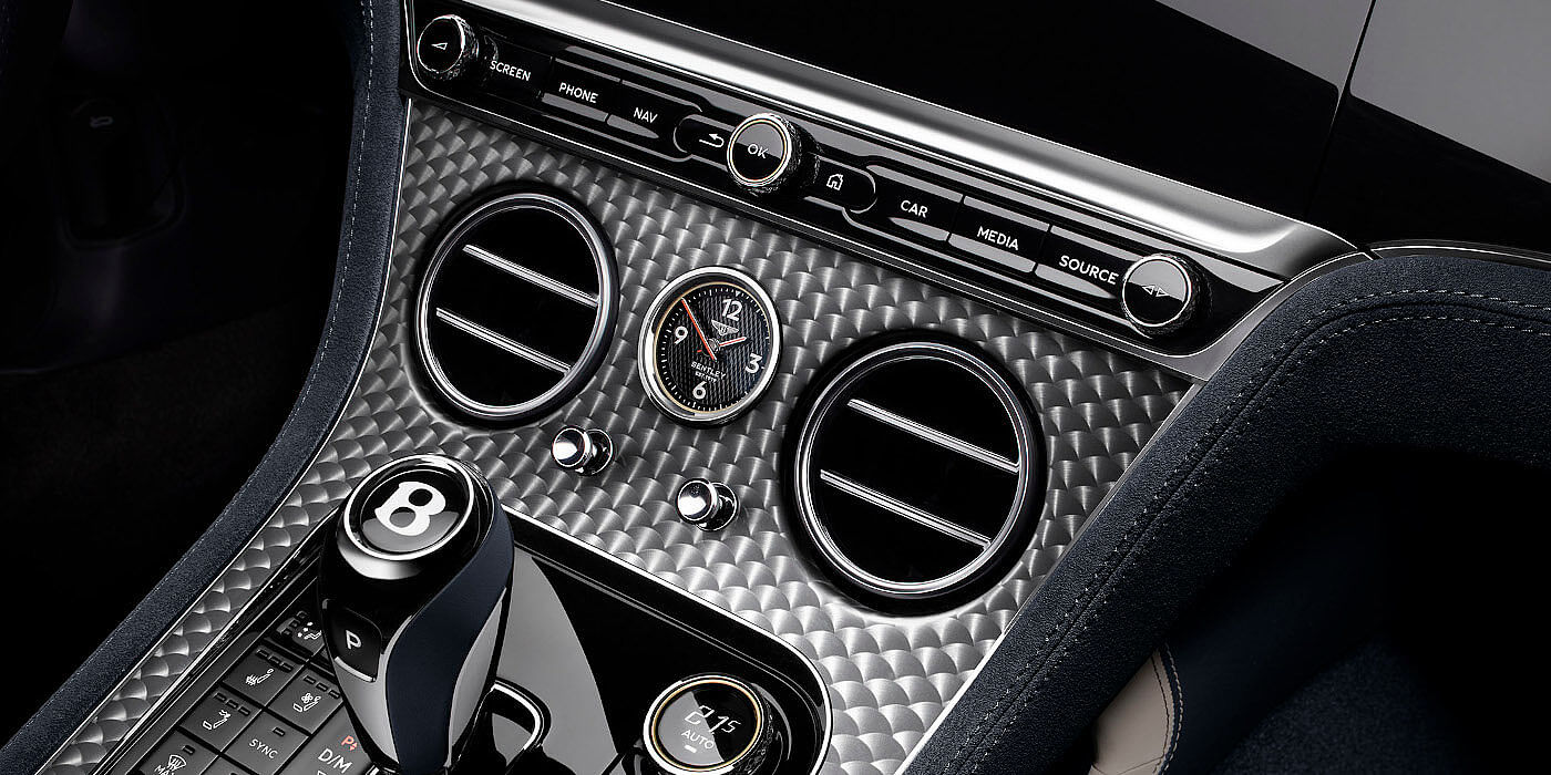 Bentley Beirut Bentley Continental GTC Speed convertible front interior engine spin veneer detail