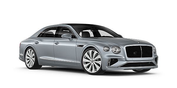 Bentley Beirut New Bentley Flying Spur sedan front three quarter in Silverlake paint