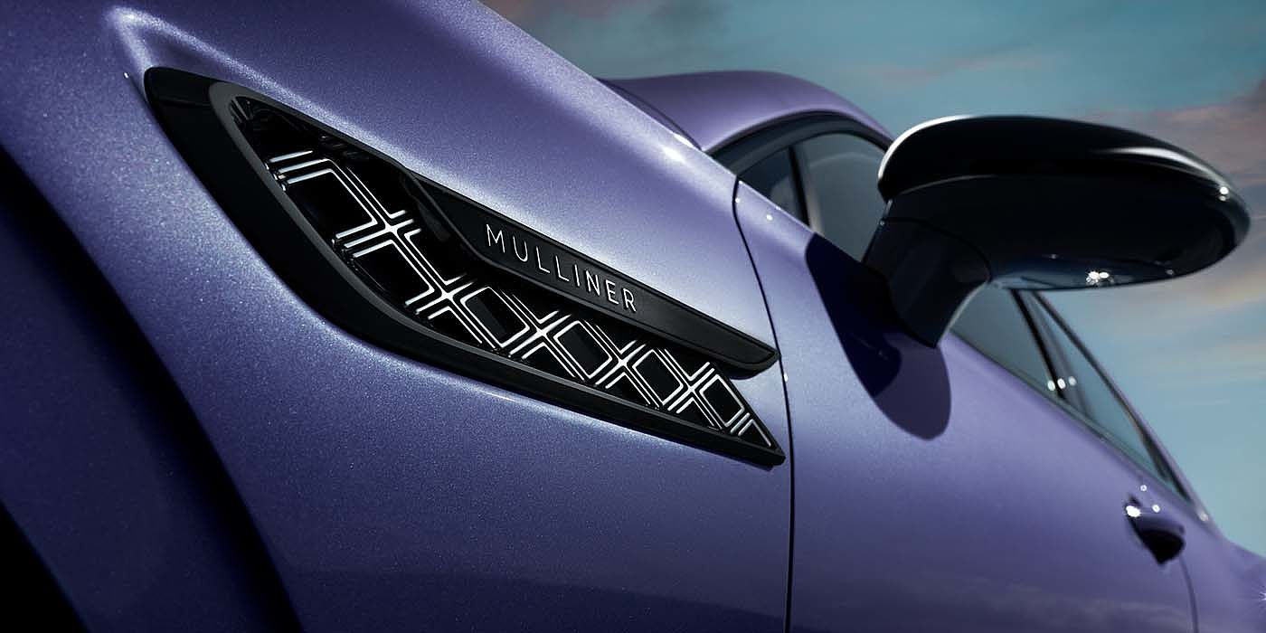 Bentley Beirut Bentley Flying Spur Mulliner in Tanzanite Purple paint with Blackline Specification wing vent