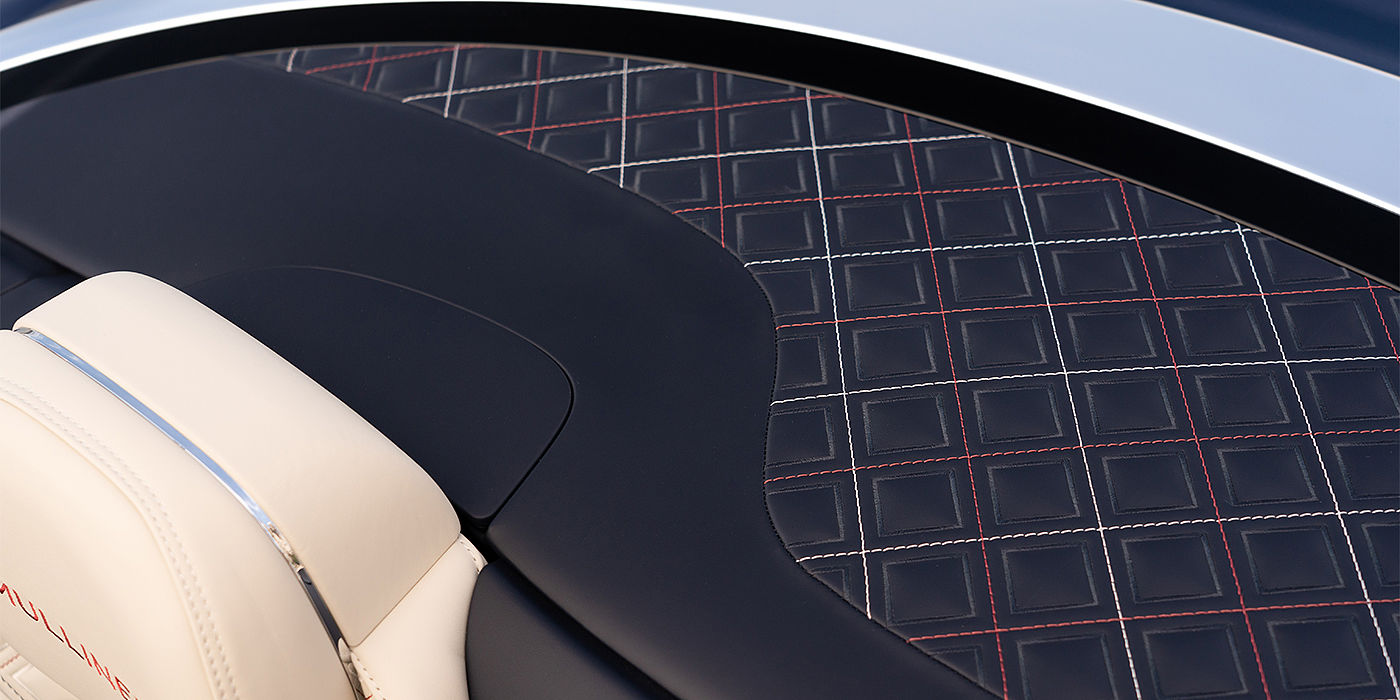 Bentley Beirut Bentley Continental GTC Mulliner convertible seat and cross stitched tonneau cover
